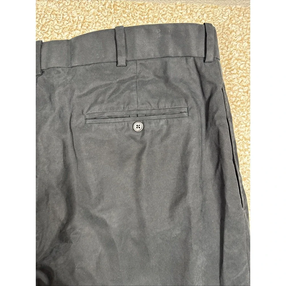 Polo Ralph Lauren Men 36x32 Chino Pants Trouser 90s Vintage Black Pleated Cuffed